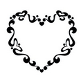 Tribal Swirl Heart Temporary Tattoo